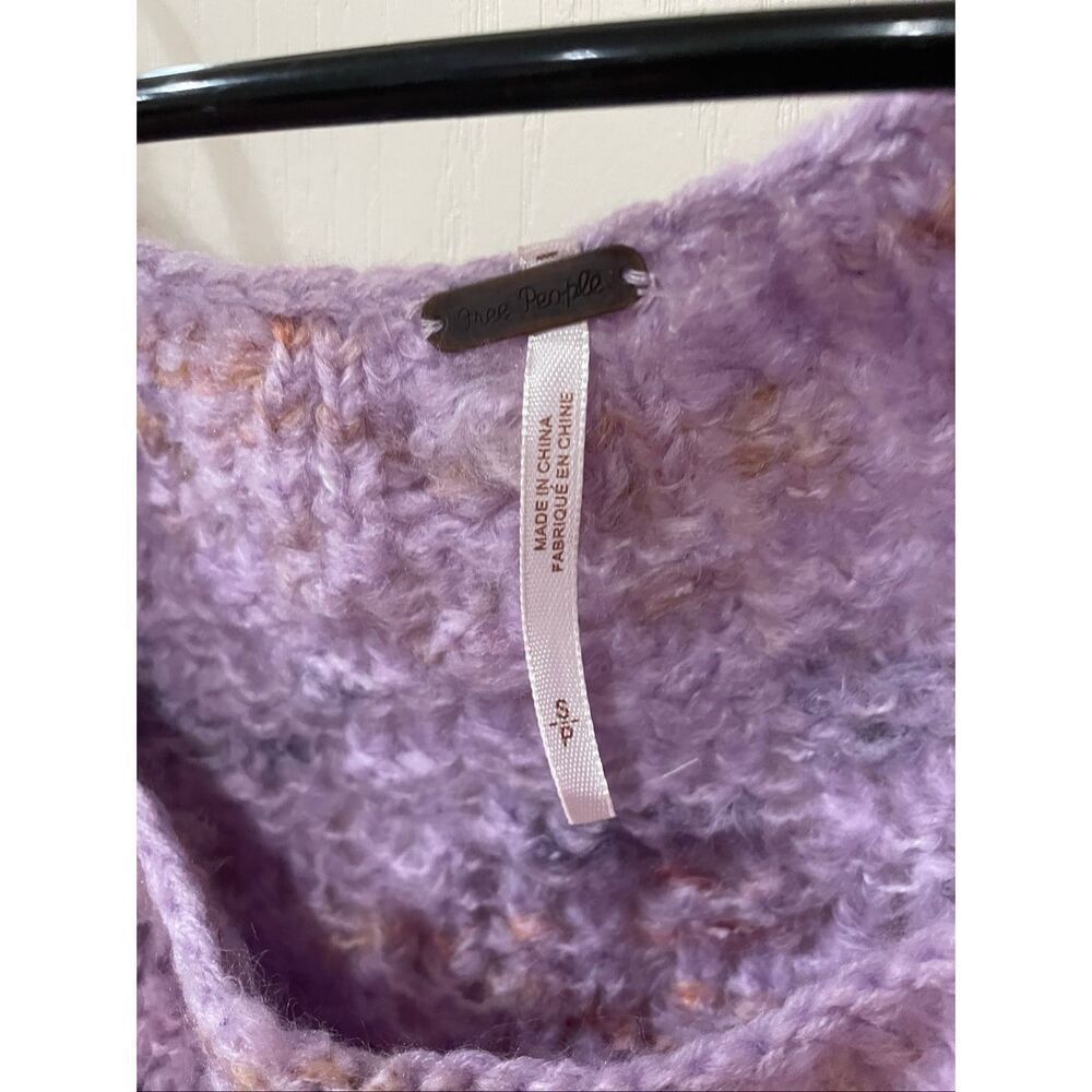 Free People Sunset Cloud Pullover Sweater Violet Glow Combo color Small NWT - Picture 4 of 10